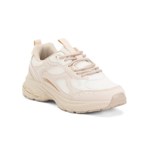 NICOLE MILLER Beige Multi Hawk Sneakers - Picture 1 of 2